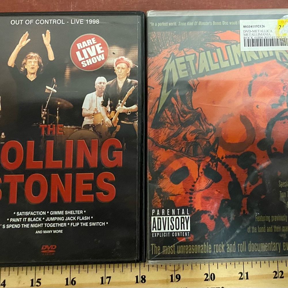Rolling Stones Live 1998 DVD & Metallica Documentary DVD Bundle